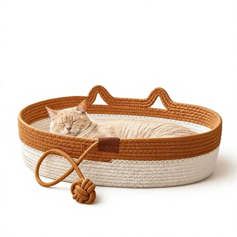 Cuccia Gatto Traspirante con Tiragraffi in Corda
