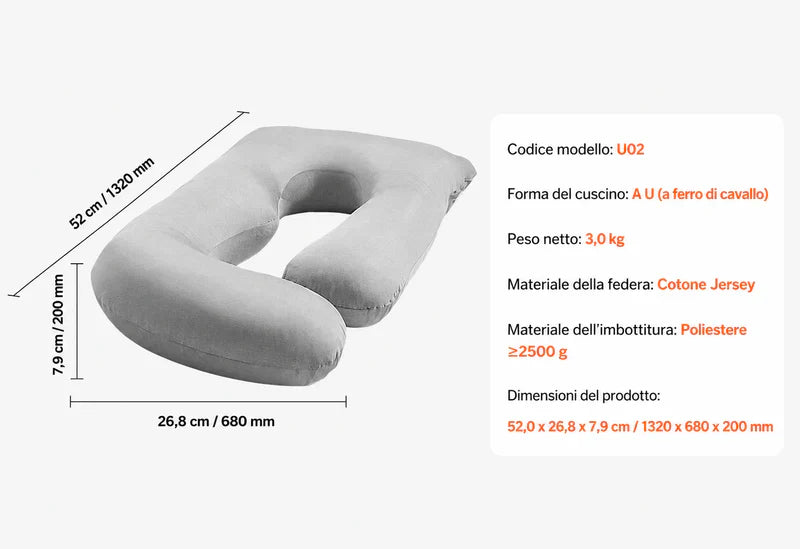 Cuscino Gravidanza Forma G